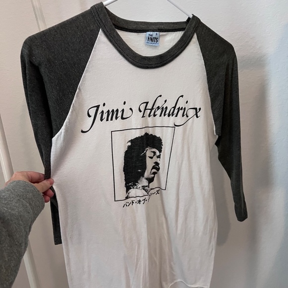 Vintage 1970s Jimi Hendrix Raglan 3/4 Sleeve Baseball Tee Small - Picture 2 of 13